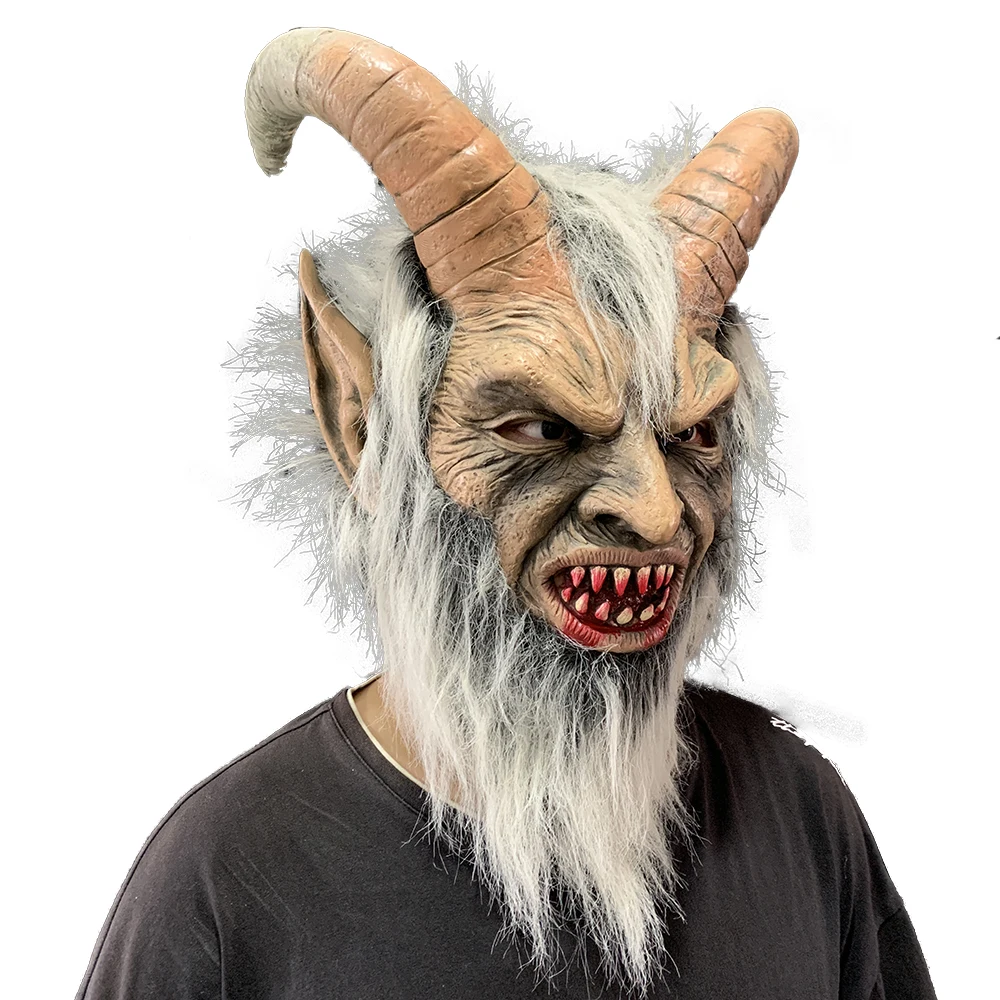 Halloween-Horror-Themen-Cosplay-Masken, Teufelsmasken mit Ziegenhörnern, Halloween-Party-Kostüm-Accessoires – Detail 3