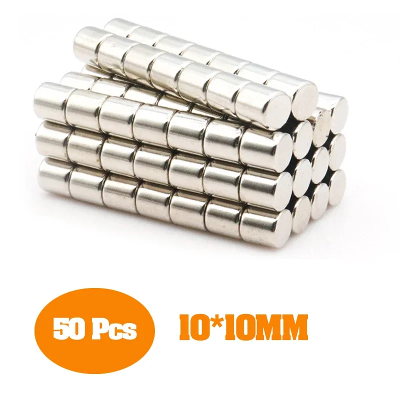 

50pcs 10*10mm Powerful Neodymium Magnet N35 NdFeB Round Super Powerful Strong Permanent Magnetic Disc 10*10 Round Magnets