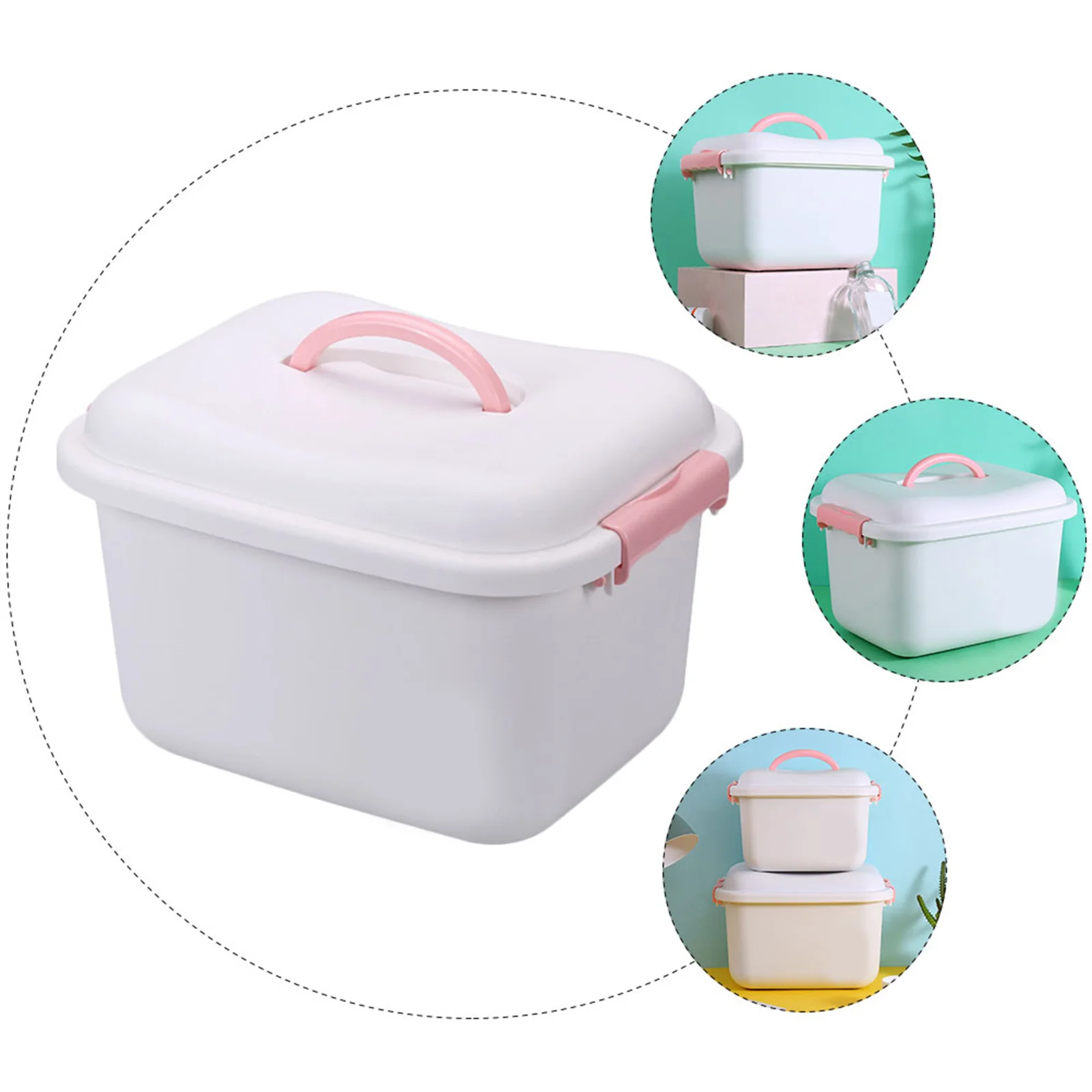 1 قطعة صندوق دواء منزلي متعدد الطبقات أبيض خزانة أدوية محمولة تخزين الإسعافات الأولية منظم لوازم الطوارئ