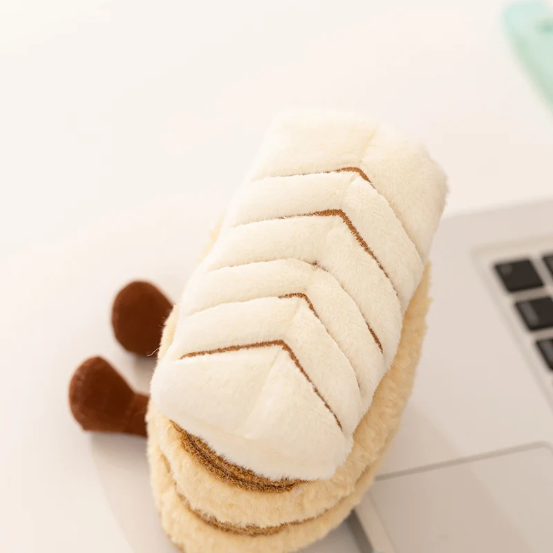 Cute Cake Eclair Plush Toys Soft Stuffed Toys for Kids & Adults Kawaii Dessert Themed Home Decor Gift Huggable Collectible Plush