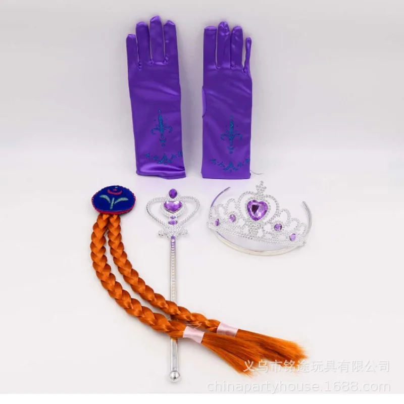 Meisje Elsa Cosplay Accessoires Prinses Sneeuwkoningin Aankleden Toverstaf Kroon Strass Haarbanden Voor Kinderen Haarband Geschenken Speelgoed