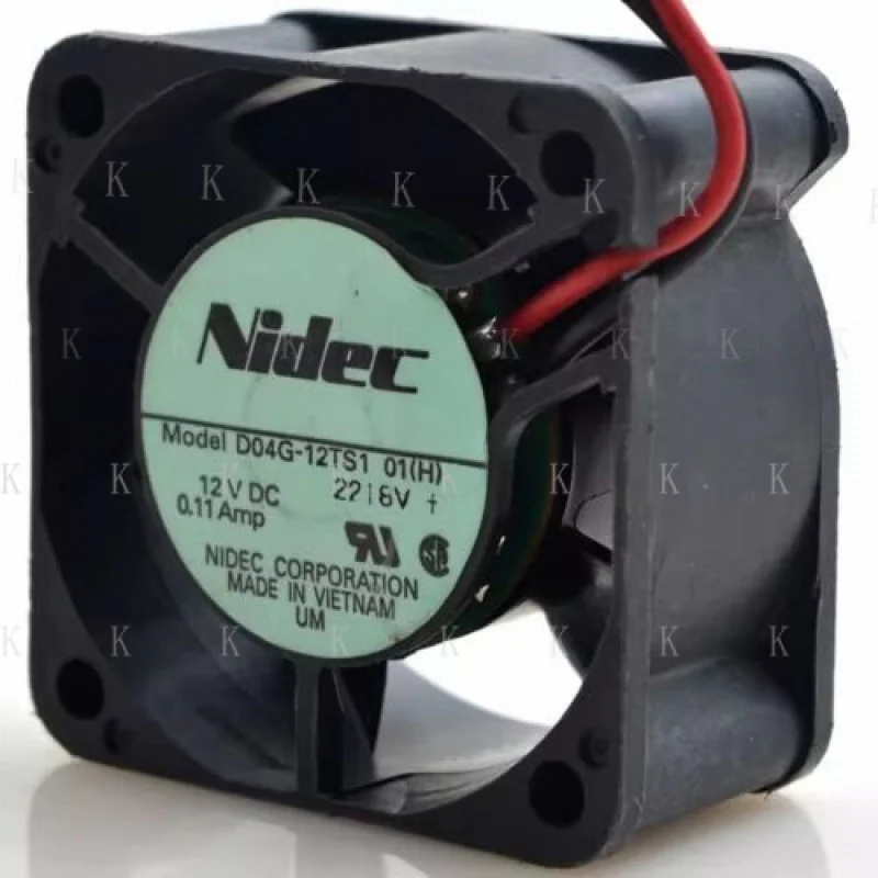 

C FOR Nidec D04G-12TS1 4020 DC12V 0.11A 4CM 2-Wire Silent Cooling Fan