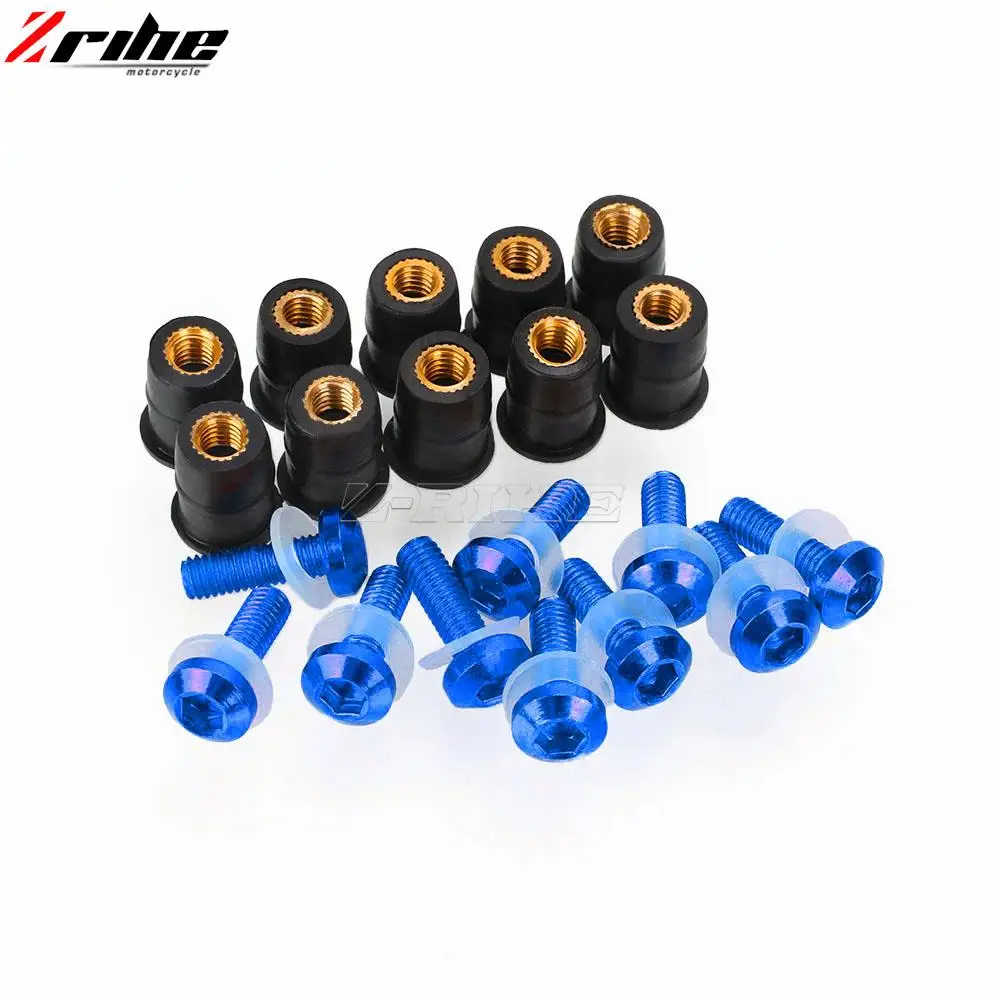 M5 Windshield Bolt Windscreen Mounting Screw Washer Nut Universal For Yamaha FZ150I FZS150 FZ16 FZS16 Fzaer16 FAZER FZ-16 FZS