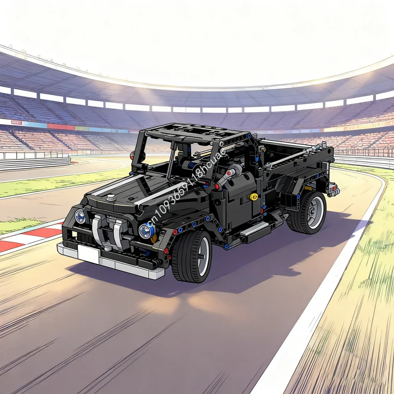 

988pcs MOC Vintage Custom Pickup Alternate Model Building Blocks Construction Christmas Gifts Education Toys Brick Kids Birthday