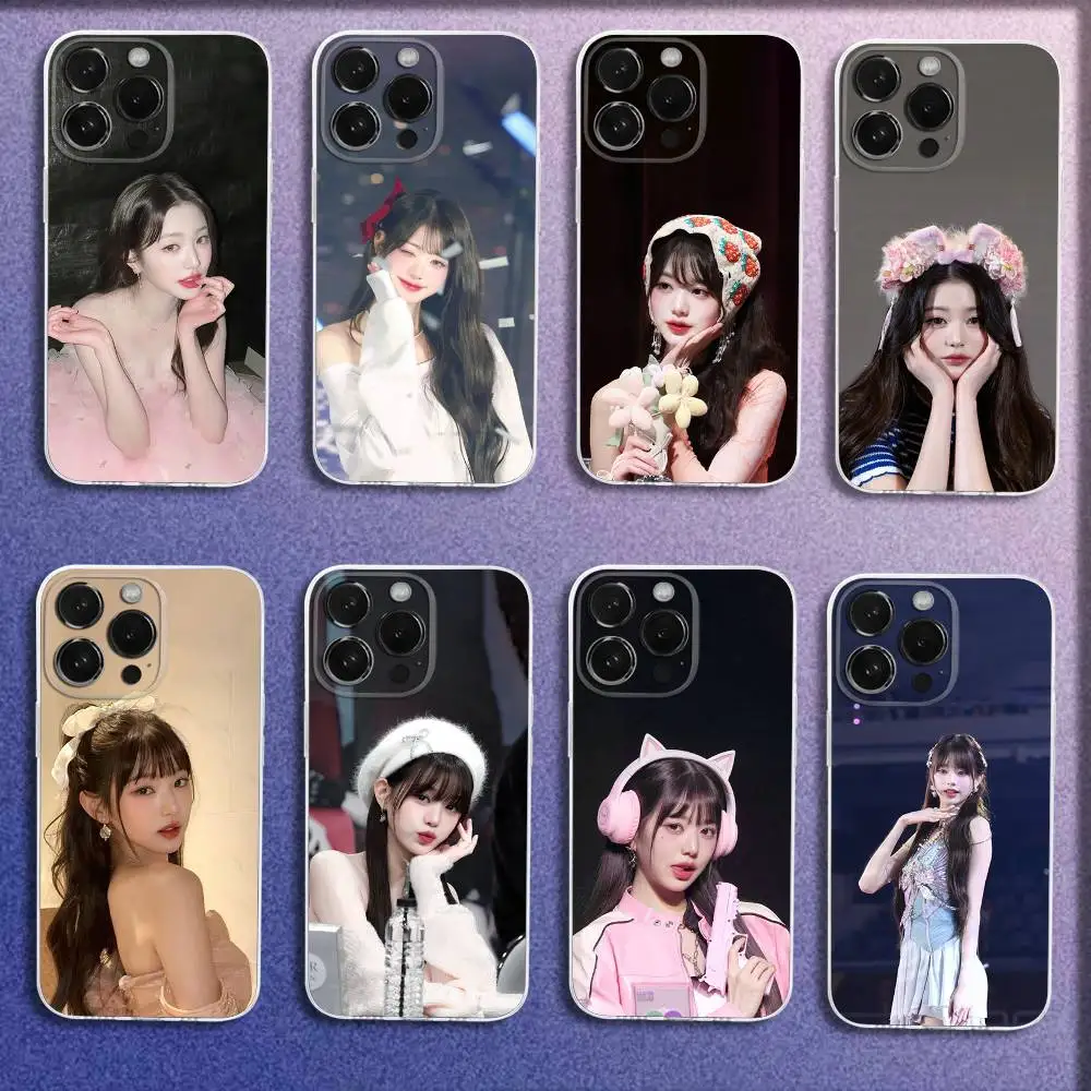 

Phone Case For iPhone 16,15,14,13,12,11 Plus,Pro,Max,XR,XS,Plus,E,Mini Singer Girl Jang W-Wonyoung Transparent Cover