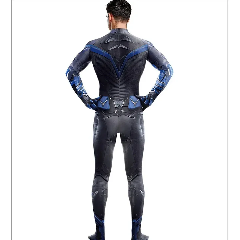Traje Zentai para fiesta de Carnaval y Halloween, disfraz de caballero héroe Nightwing, disfraz de Robin, mono, trajes de mono de Batgirl