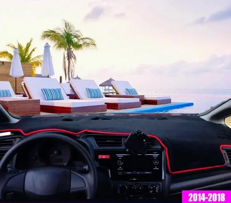 

Коврики на приборную панель автомобиля, избегайте легкой накладки для Honda Jazz Fit 3rd 2014 2015 2016 2017 2018, ковры на платформе для инструментов, аксессуары