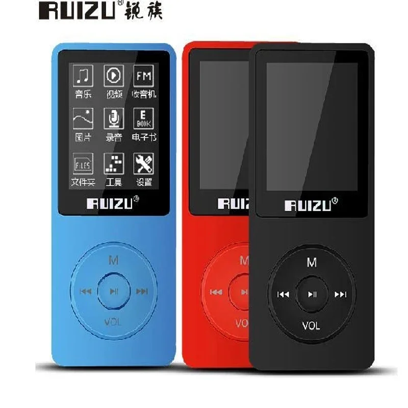 مشغل MP3 الأصلي RUIZU X02 مع شاشة 1.8 بوصة يمكنه تشغيل 100 ساعة، 8 جيجابايت مع FM، الكتاب الإلكتروني، الساعة، مشغل موسيقى سوني ووكمان البيانات