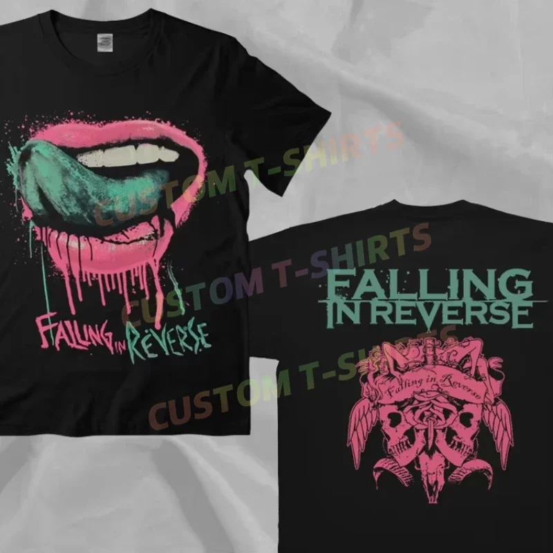

2025 Vintage Falling in Reverse Band T-shirt Short Sleeve Cotton Summer Tshirts Hip Hop Men Women Clothes Fans Tee Tops Clothing