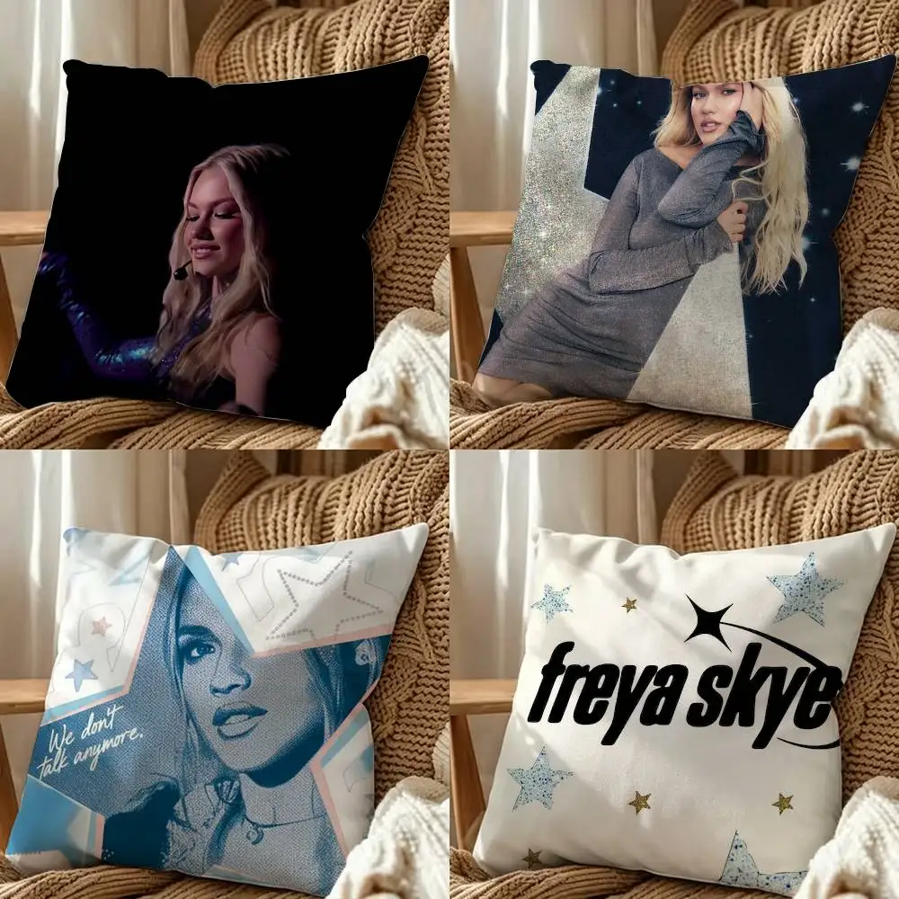 S-Singer Freya Skye Double-Sided Printed Cushion Cover Bedroom Bedside Sofa Pillow Case