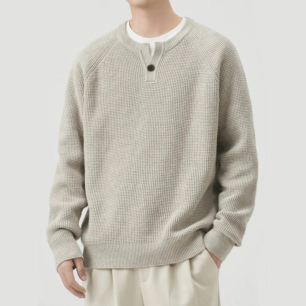 

Autumn Winter Fashion Knitted Sweater Men Vintage Casual Loose Pullover Sweaters Jumper Tops Knitwear Mens Clothes