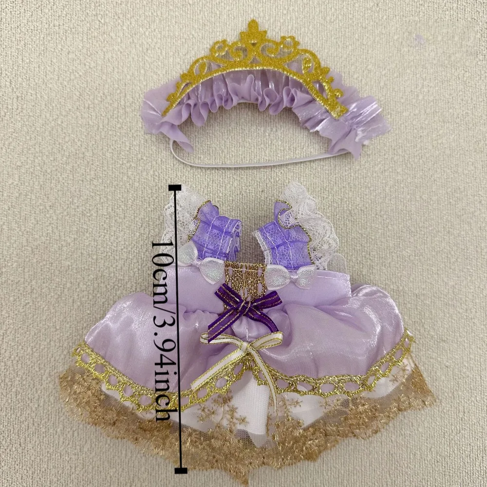 Vestir-se 20cm roupas de boneca de algodão roupas de boneca moda boneca lolita vestido saia curta lolita estrela roupas de boneca