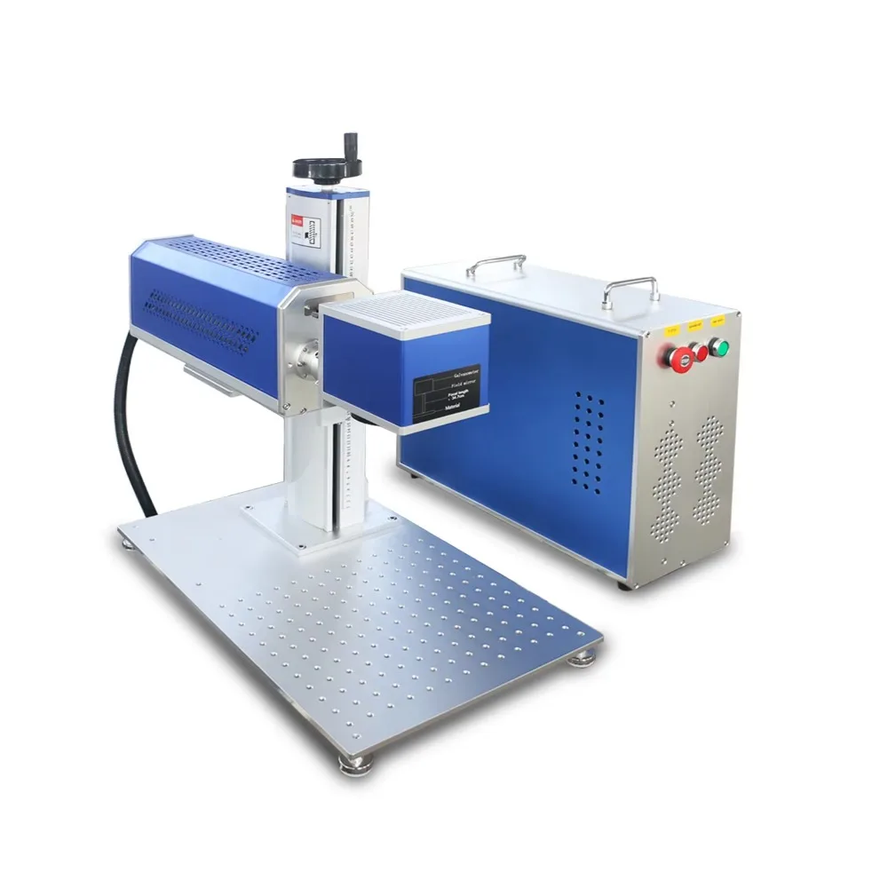 

40W Tube Co2 Marking Machine with 300*300mm Size Lens RC2808 Galvo Head EZCAD Control Double Red Dots Chuck Rotatory