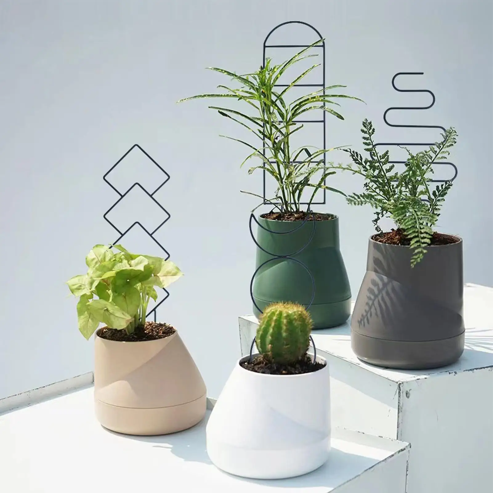 Trellis For Potted Plants Metal Trellis Supports For Plants In Pots Metal Houseplants Growing Obelisk Structures For Vine