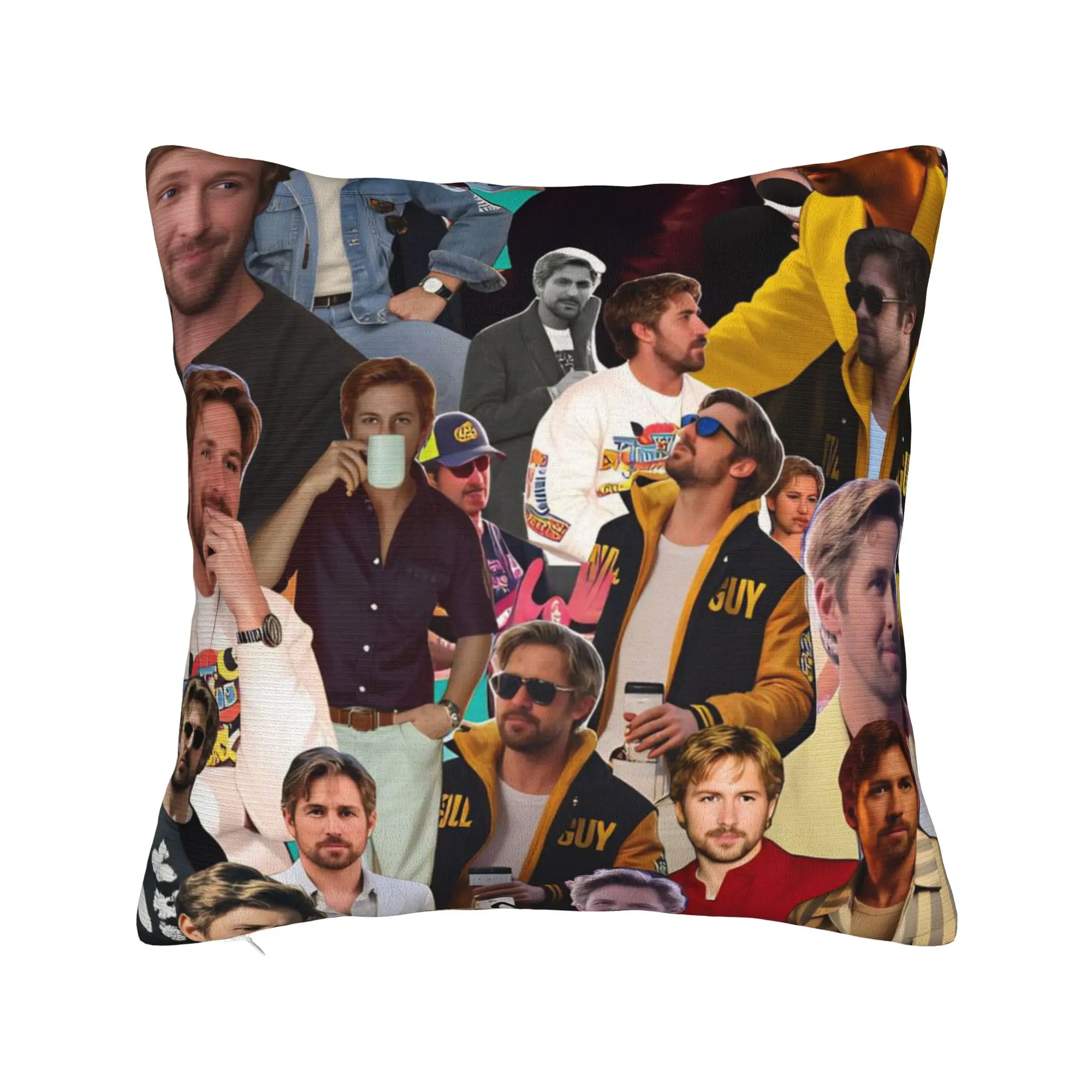 Ryan Gosling Collage Pillow Case  Soft Pillow Cover For Living Room Chair Cute Funny Cushion Cover