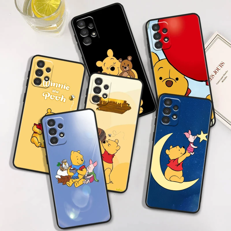 

Cool Disney Winnie Bear For Samsung Galaxy A91 A81 A71 A51 A42 A31 A21S A12 A11 A04 S E A02S A01 Core Black Phone Case