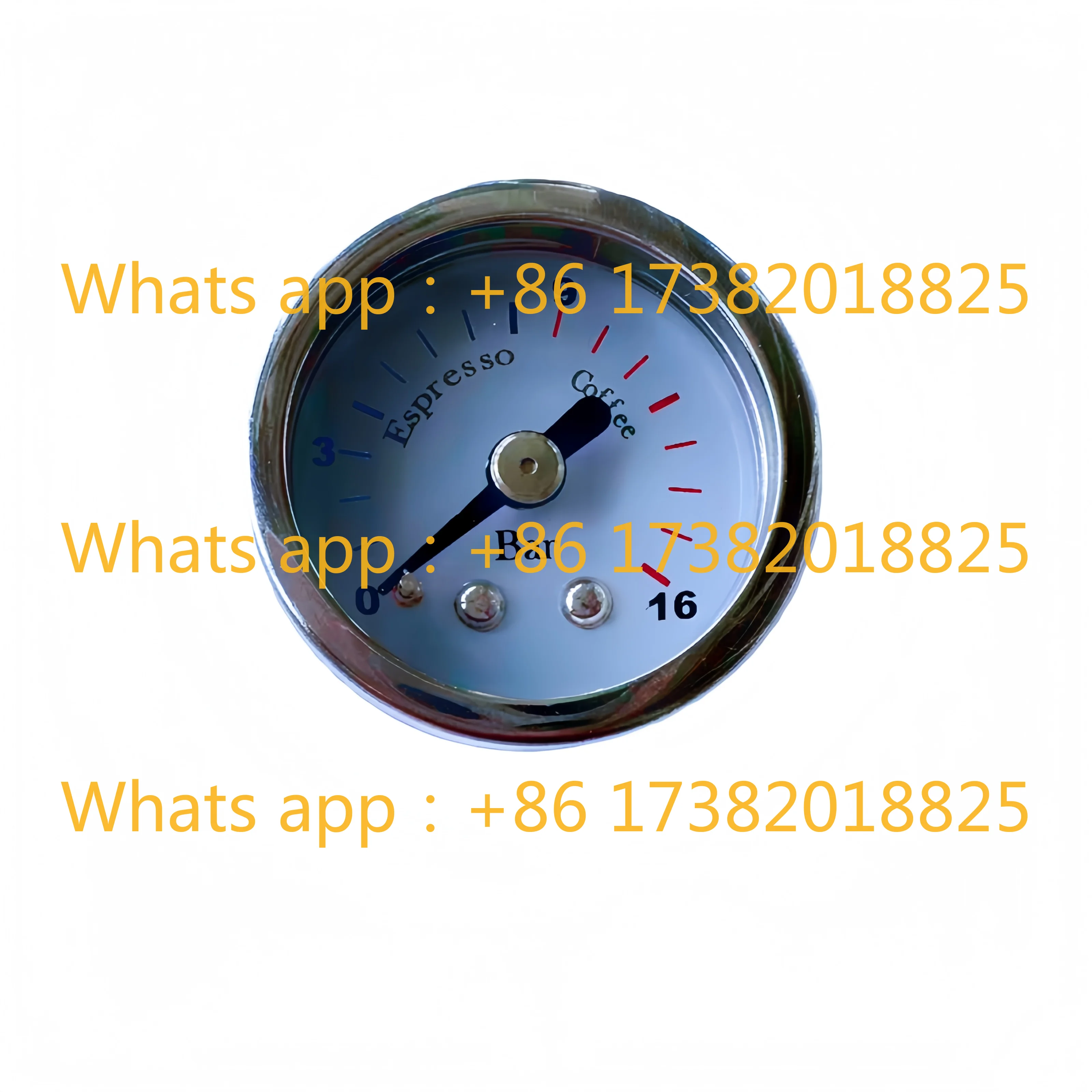 YN35 Stainless Steel Pneumatic Coffee Machine Pressure Gauge 16Bar1.6mpa Steam Pressure Gauge PT Thread for Extraction