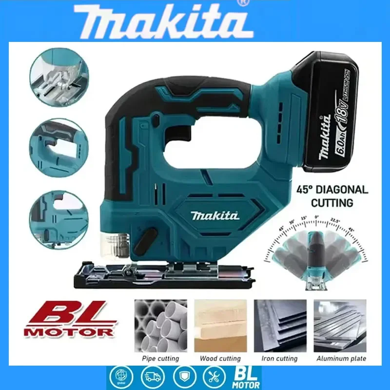 

Аккумуляторный электрический лобзик Makita DJV182Z 18В с литиевой батареей, многофункциональная пила для резки дерева и фигурной резки