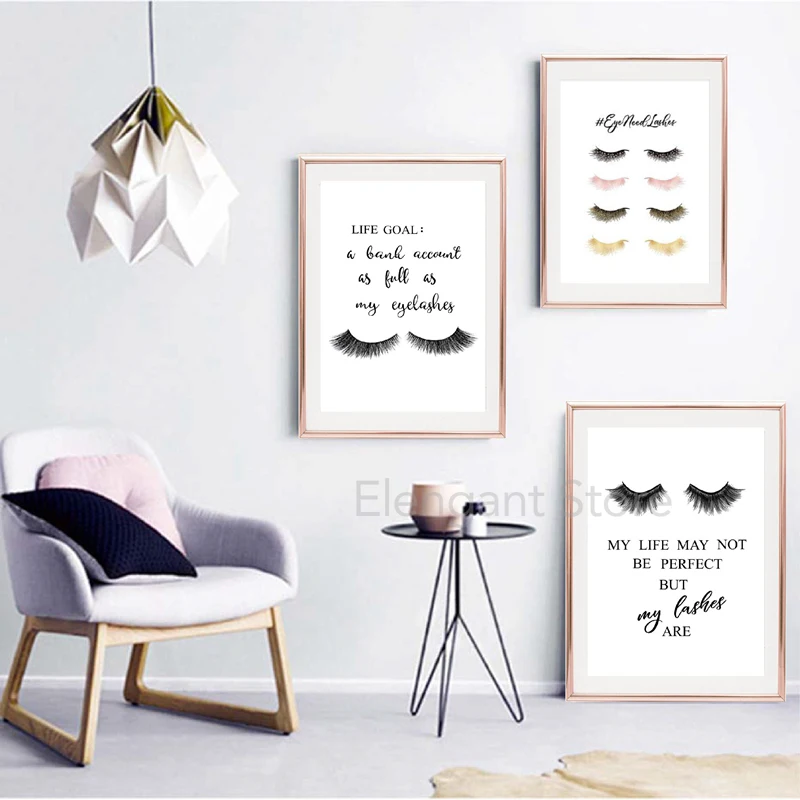 Eyelash Extension Forms Mapping Guides Poster Canvas Prints Lash Technician Gifts Beauty Salon Wall Art Pictures Painting Decor