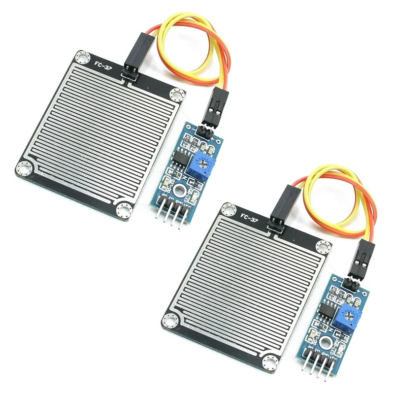 2X Rain Sensor Module Rainwater Rain Sensor Module 3, 3V-5V