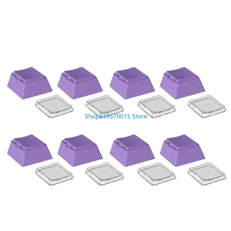 B95C 8Pcs Dye Sublimation Keycaps Set Wear Resistant PBT+PC for Mechanical Keyboards
