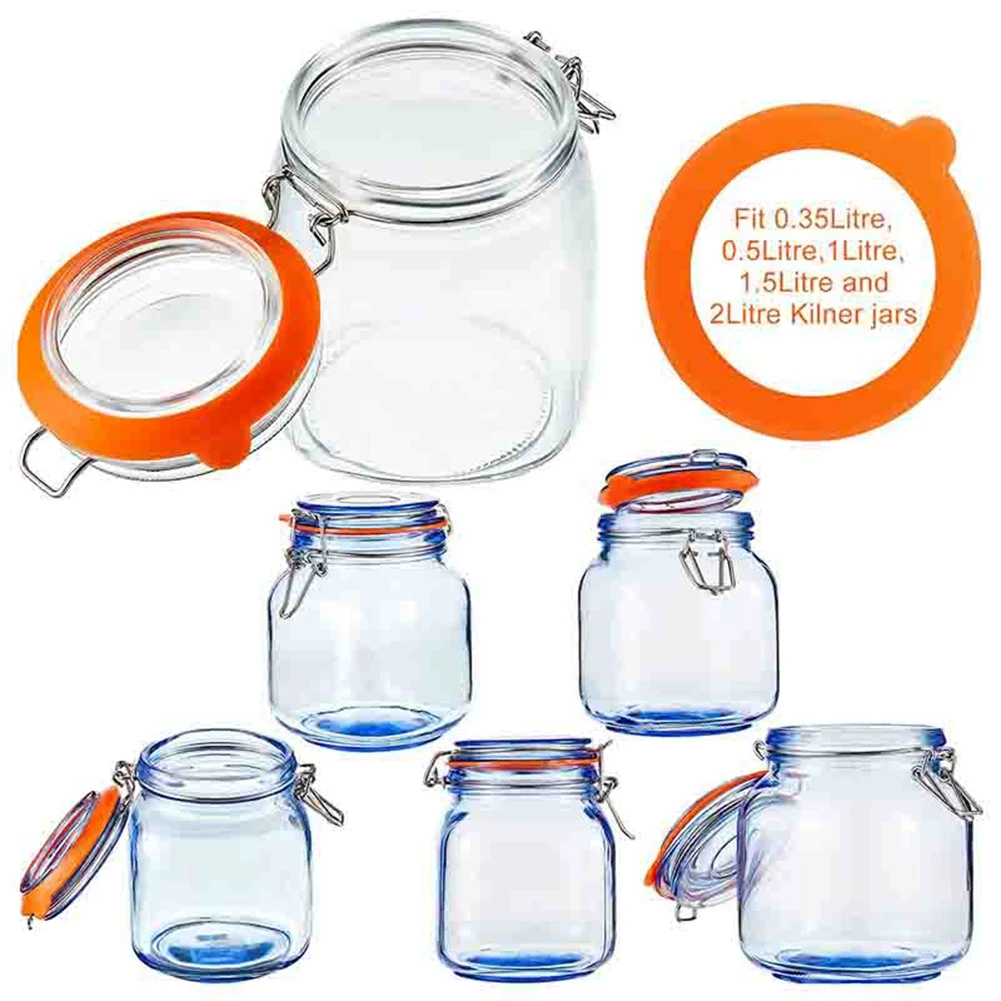 ABAH-40 Pieces Replacement Silicone Seals Replacement Rubber Jar Seals Airtight Silicone Gasket Sealing Rings For Glass Clip