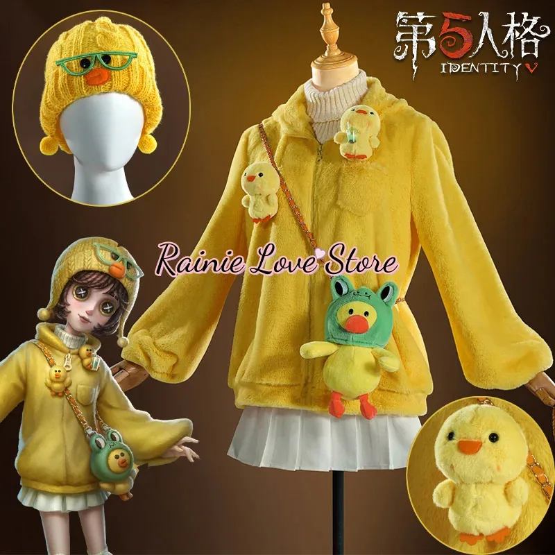 DY20Game Identity V disfraz de mecánico Cosplay traje de mecánico SALLY pequeño pato amarillo Outift para fiesta de Halloween mujeres adultas Gi