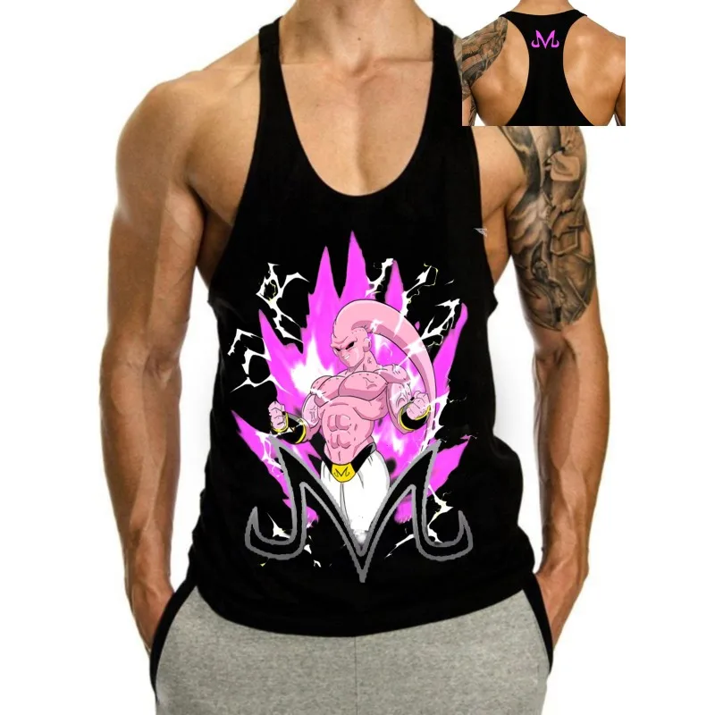 Men's Summer Tank Tops Japanese Anime Dragon Ball Majin Buu…