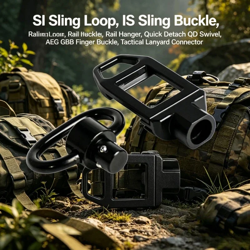 SI Sling Loop IS Sling Buckle Rail Hanger Quick Detach QD Swivel for Outdoor Wargame Cosplay Soft Toy Model Accessories
