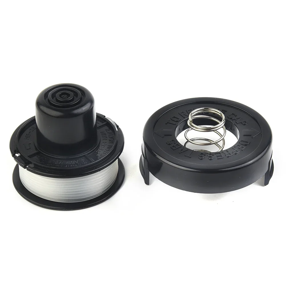 1Set Trimmer Replacement Spool With Bump Cap For Black Decker A6226 GL250 GL310 GL360 ABS+Nylon Garden Power Tool Accessories