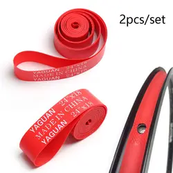 2Pcs Bicycle Tire Liner Anti Puncture Tape Bike Inner Tube Pad Rim Liner Red US