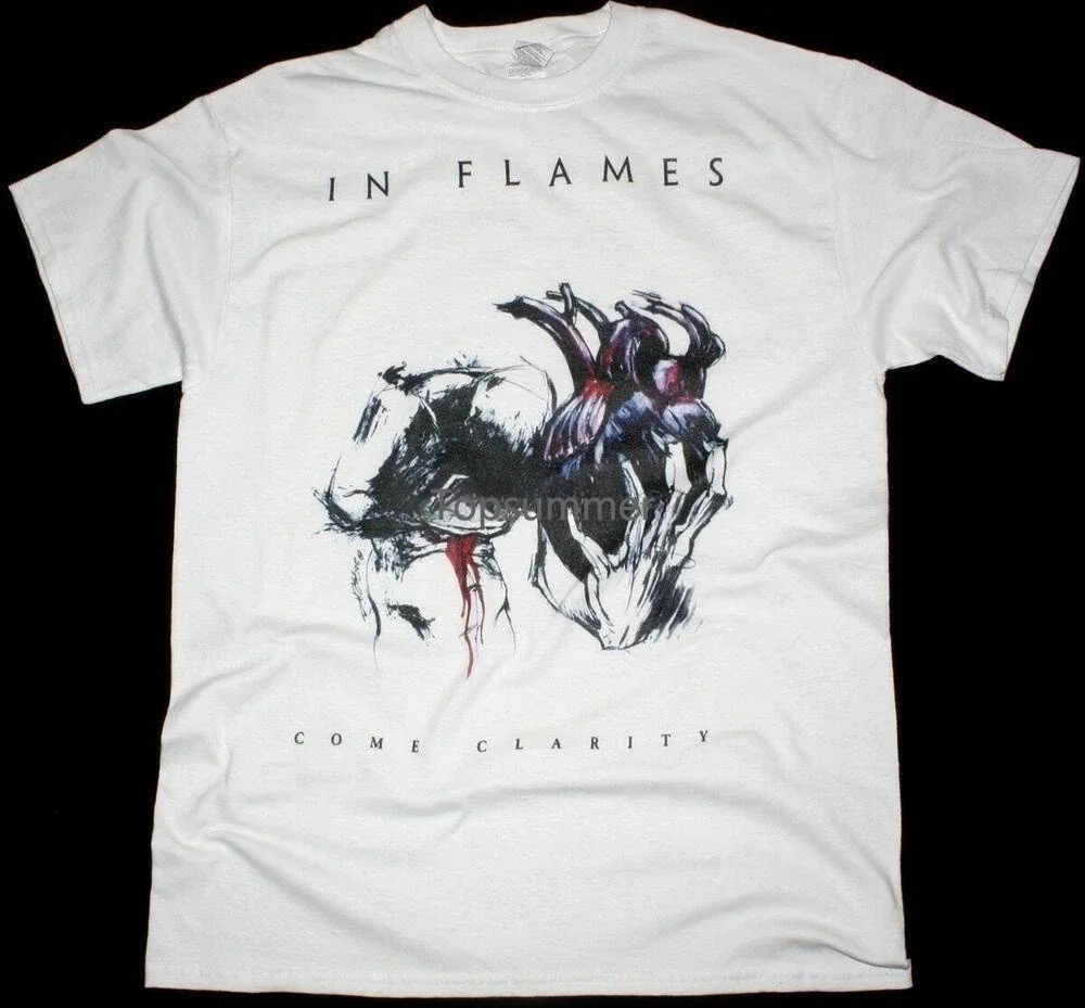 In Flames Come Clarity Crawling Through Knives New White T-Shirt