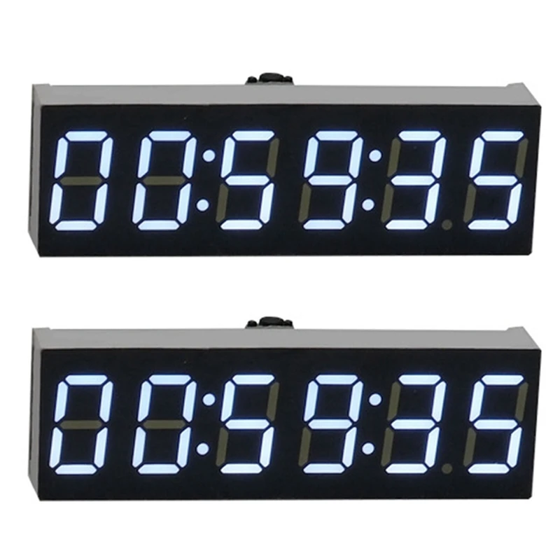 2Pcs 0.36 Inch 6-Bit Clock LED Digital Electronic Clock W Second Display Module Power Off Memory Brightness-D