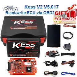 Online EU Red Kess V2 V5.017 Online 2.80 KTAG 7.020 2.25 OBD 2 Car Trucks ECU Chip Tuning Kit Unlimited Repair Kit with Toolbox