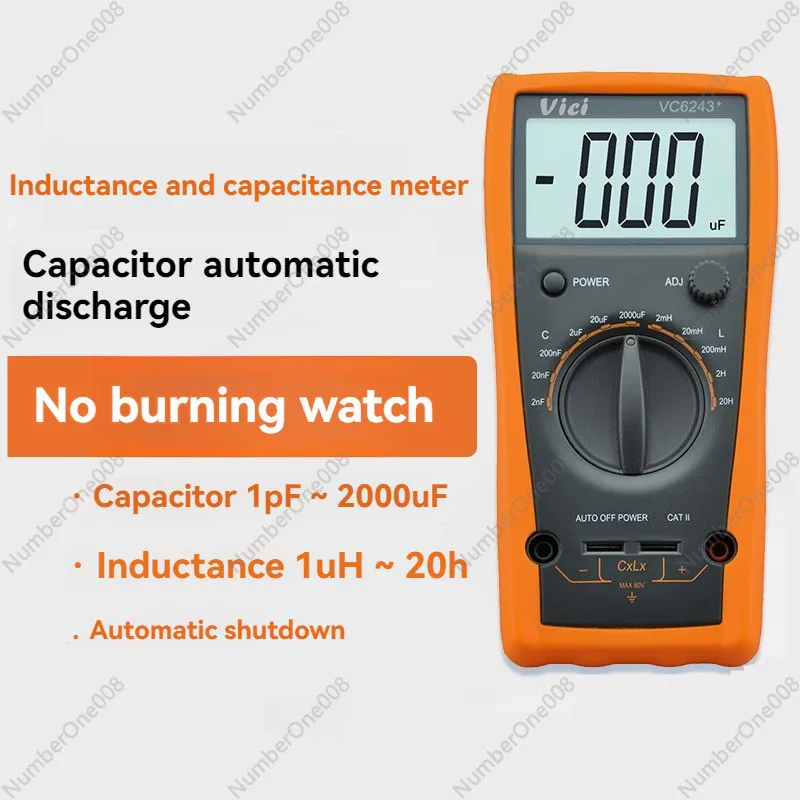 

Digital Intelligent Tester Inductance vc6243+ Handheld Capacitance Meter High-Precision LCR Bridge Meter