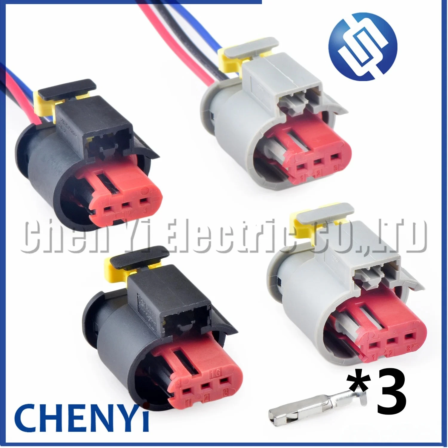 3-poliger wasserdichter Steckverbinder, Zündspulenstecker, Nockenwellen-Positionssensor, Kabelbaumstecker 1- 284425 -1 1- 284425 -2 1- 284425 -3