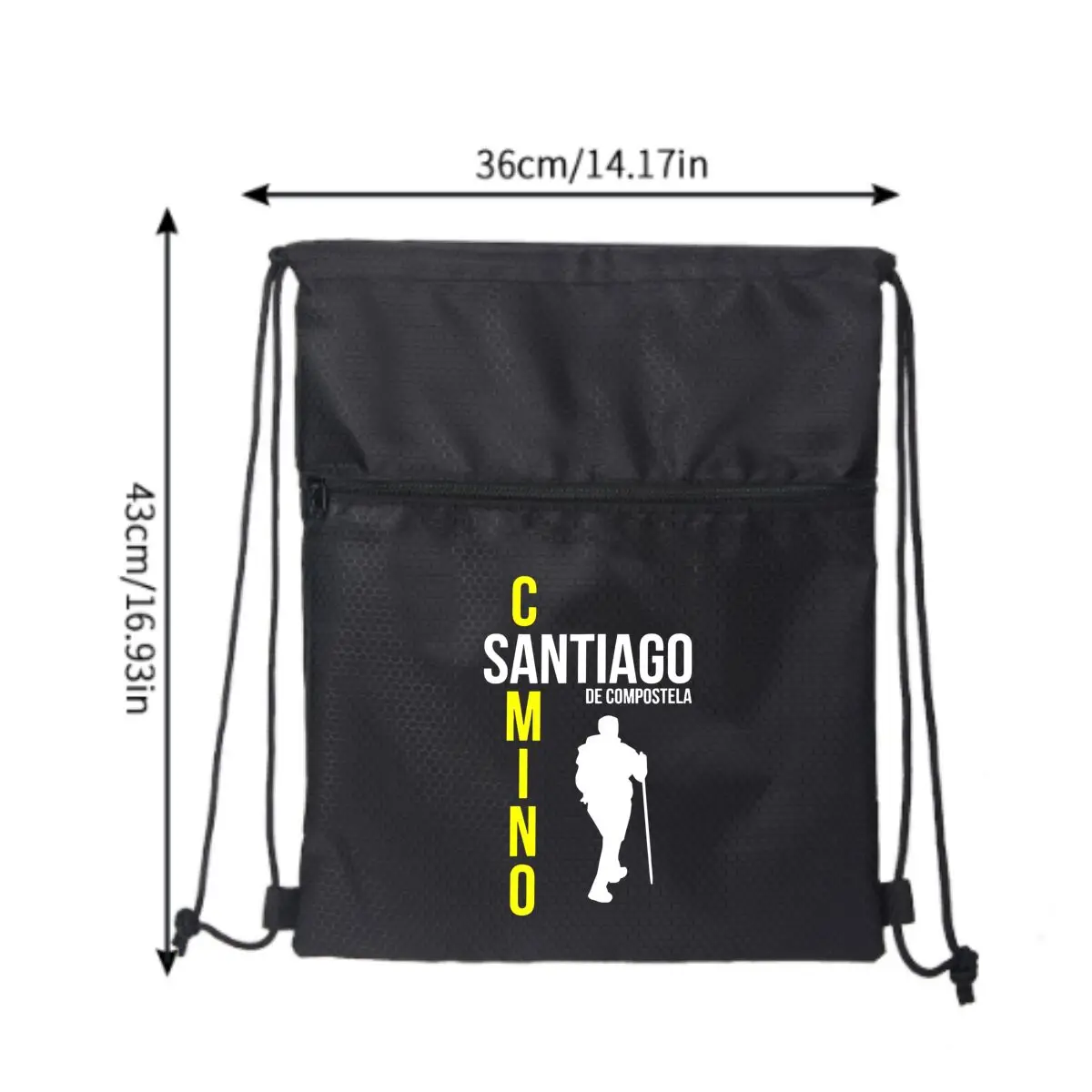 Santiago de Compostela Path Portable Bundle Pocket Large Capacity Outdoor Drawstring Bag Sports