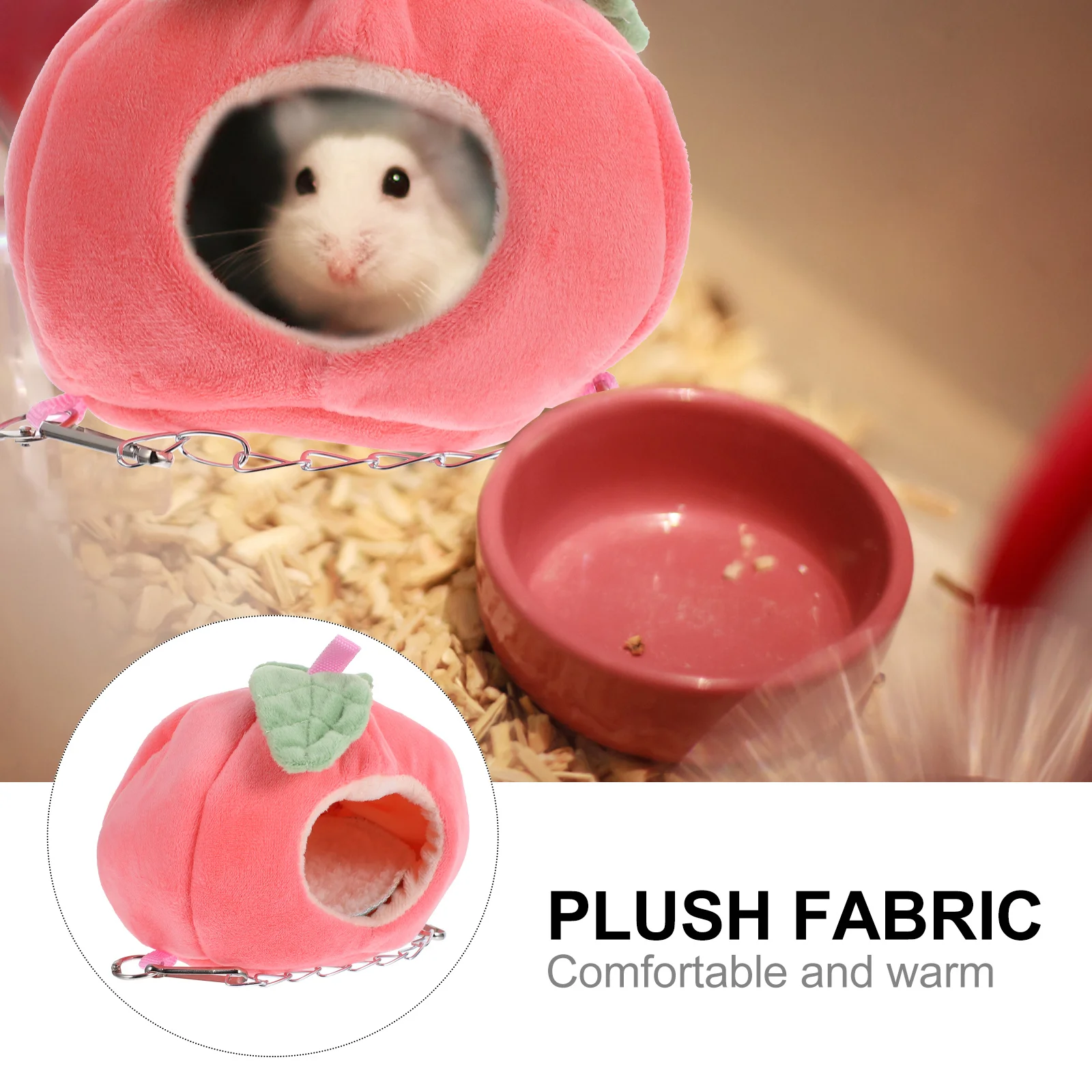 

Winter Warm Sleeping Nest For Hamster Cotton Fruit Design Pet Bed Cage Hanging Small Animal Shelter Cozy Hammock