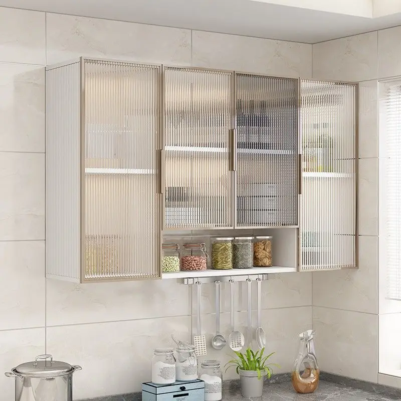 

Space aluminum environmental protection hanging cabinet glass door kitchen wall wall closet balcony bathroom sun protection