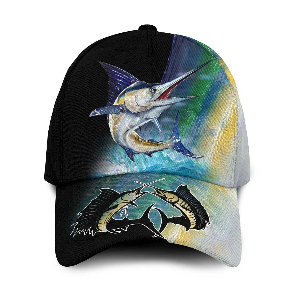 Baseball Cap Love Swordfish Tuna Trout Fishing Printed Snapback Hats Men Women Adult Hip Hop Headwear Outdoor Casual Sun Visor