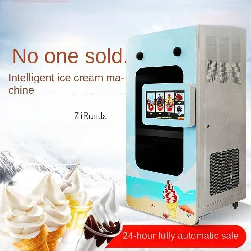 Gran máquina de hielo inteligente no tripulada, moneda autoservicio automática comercial multifunción