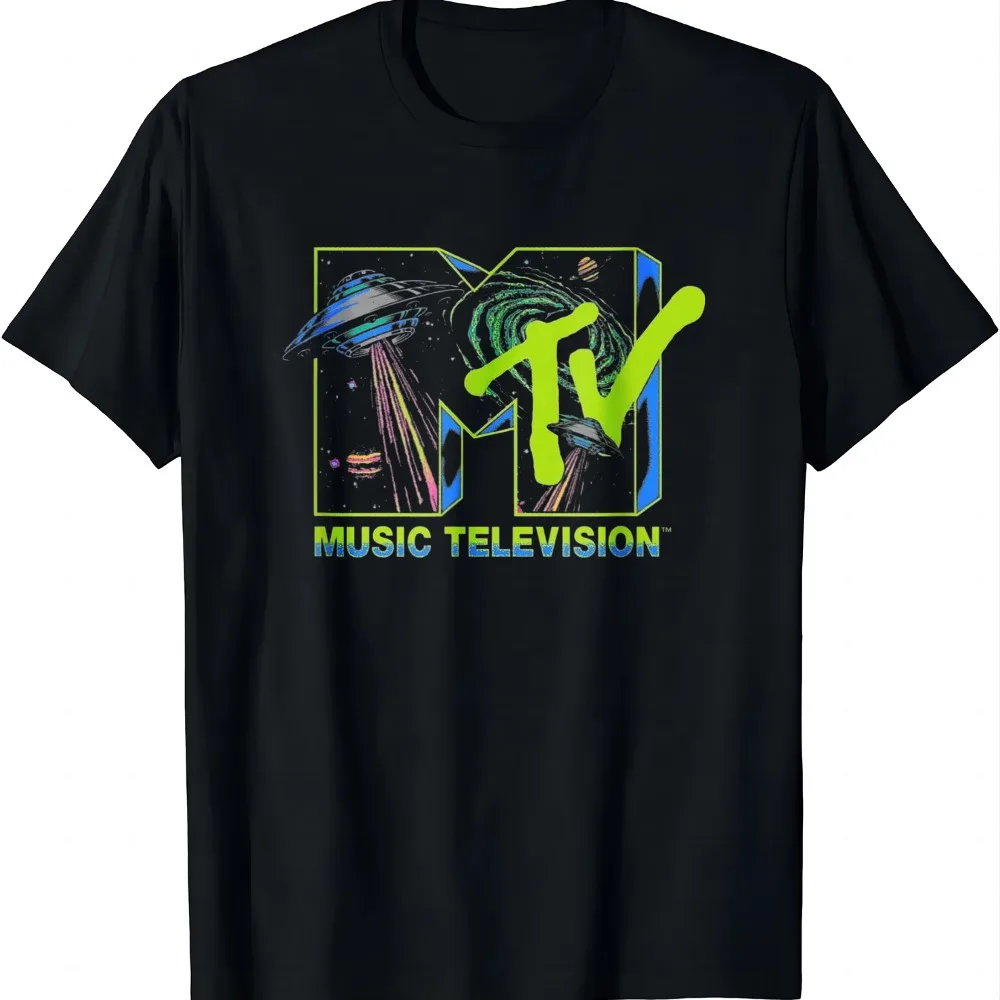Music Television Alien Invasion UFO T-Shirt Unisex Summer Streetwear Tops Vintage Clothes Camiseta Hombre Harajuku