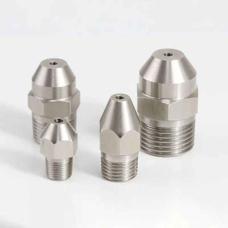 Stainless Steel Universal Linear Nozzle 0 Degree Liquid Column Flow Tip High Pressure Cleaning Cutting Cone Nozzle 1/8