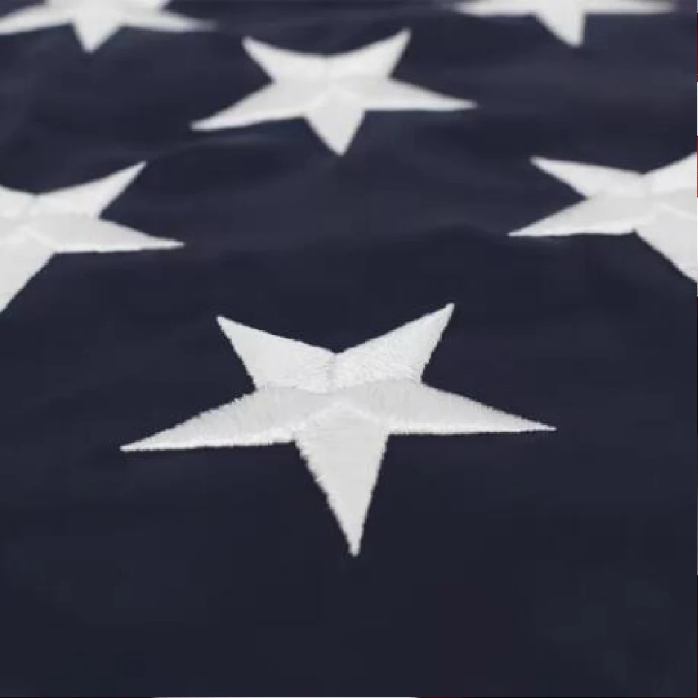 FLAGLINK 90x150 CM Heavy Duty Nylon Embroidered Star American Flag Outdoor USA Flag Patriotic Home Garden Decor