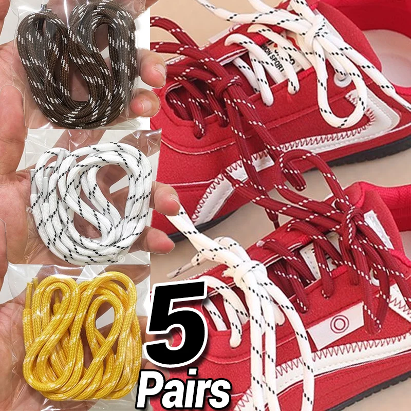 100cm Colorful Round Shoelaces DIY Fashion Sneaker Canvas Sports Shoelaces Casual Individual Trainer Vintage Leather Shoe Laces