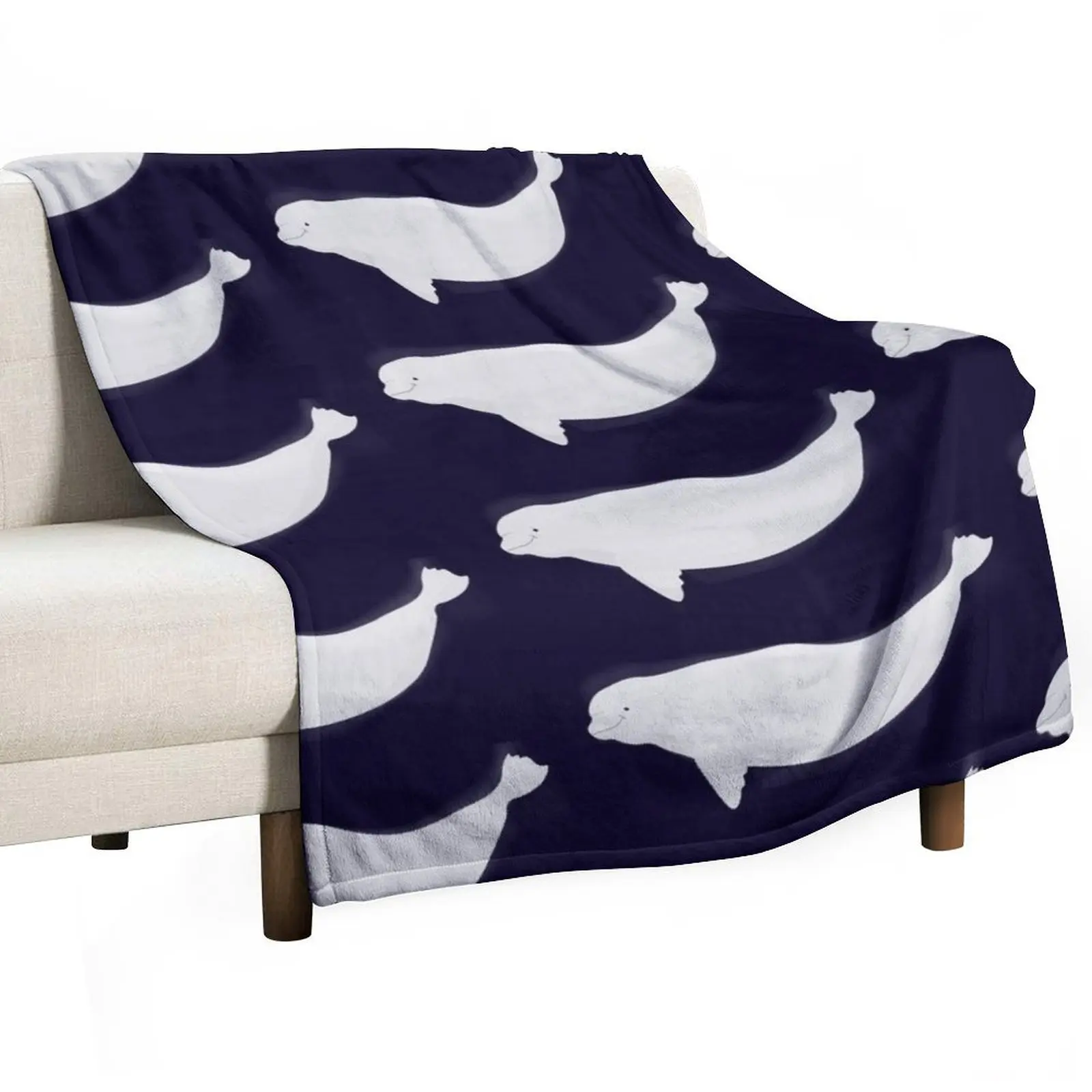 Beluga Throw Blanket Decorative Sofa Camping Blankets For Baby Flannel manga Warm Blankets