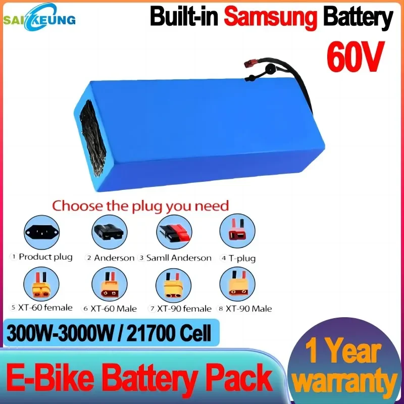 Scooter Battery 60v 40ah Kit Bicicleta Electrica Con Bateria 60v 20ah 30 25 50ah Batterie 21700 Bafang 60v 30ah Lithium Battery