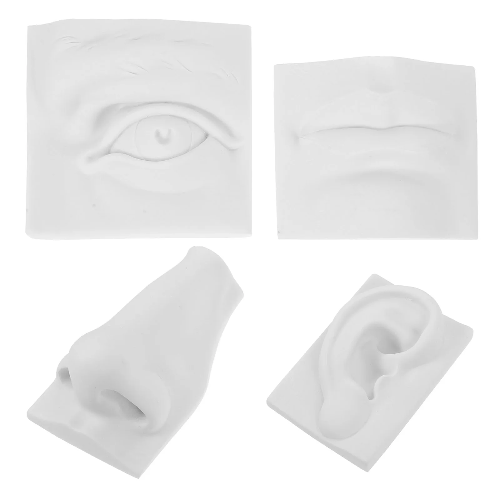 1 Set of Gypsum Mold Sketch Facial Features Sculpture Sketch Drawing Painting Facial Features Tool