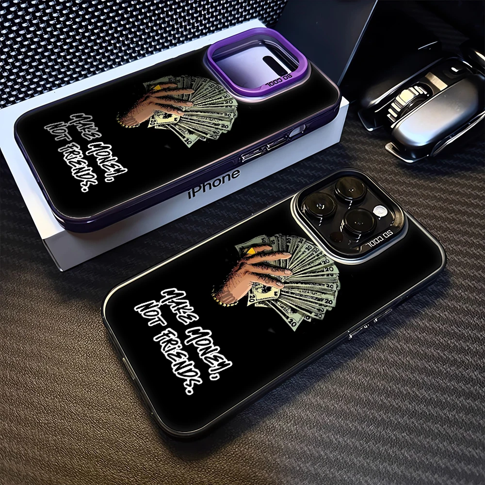 الوقت هو المال الدولار النقدية حالة الهاتف آيفون 16 16E 15 14 13 12 11 برو Xs ماكس ميني زائد Celulares الصلب فوندا