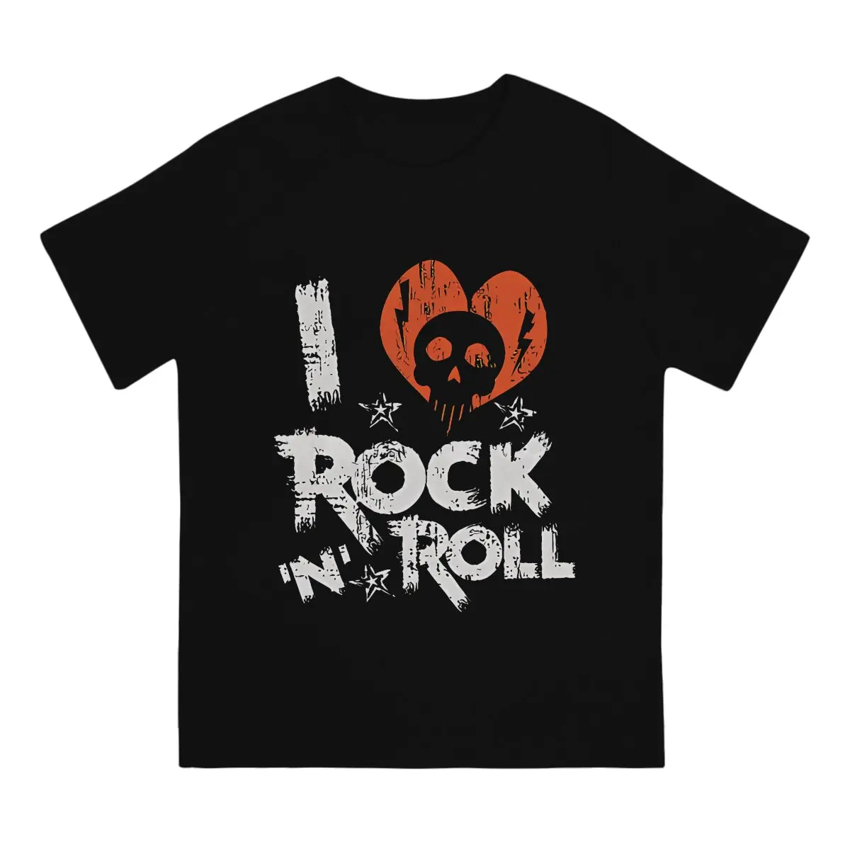 I Love Rock TShirt For Male Rock N Roll Clothing Novelty Polyester T Shirt Soft